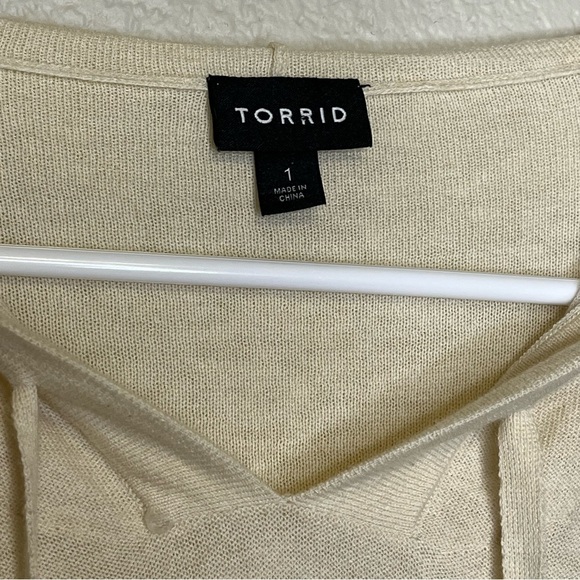 Torrid Colorful Striped Thin Hoodie Sweater Size 2X  (Torrid Size 1) - Picture 4 of 14